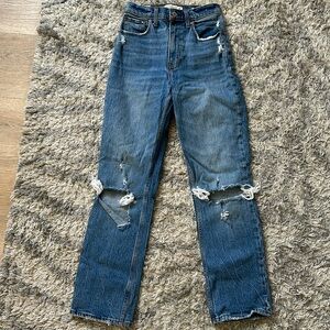 Abercrombie and Fitch the 90s straight ultra high-rise jeans